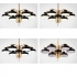 Lampa wisząca LED z pilotem czarno-złota 65cm L054